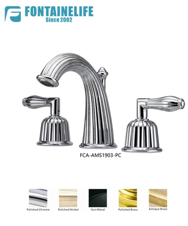 Deck gemonteerd 24k gouden badkamerkraan