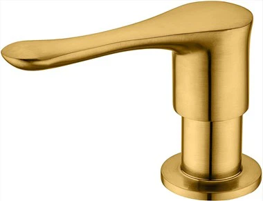 Geborsteld goud messing wastafelzeepdispenser