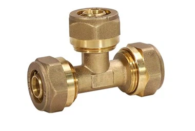 Loodgieter messing T-stuk